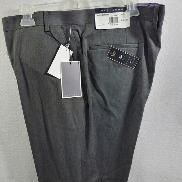 Sean John Men's Gray Flat Front NWT Dress Pants Size 44 x 30L 81123-0365 - Picture 2 of 10